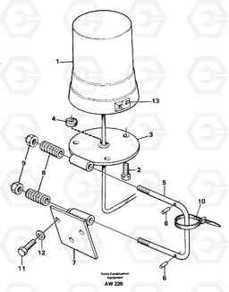 35110 Revolving warning light. L180C S/N 2533-SWE, 60465-USA, Volvo Construction Equipment