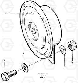 23455 Compressor horn L180C S/N 2533-SWE, 60465-USA, Volvo Construction Equipment