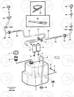 24675 Windscreen washer. L180C S/N 2533-SWE, 60465-USA, Volvo Construction Equipment