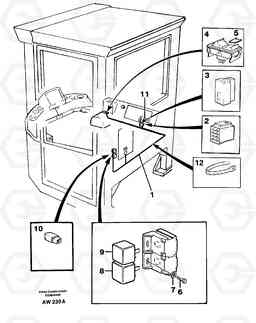 54544 Cable harness for forward and rear. L180C S/N 2533-SWE, 60465-USA, Volvo Construction Equipment