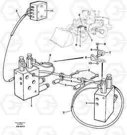 88430 Cable harness boom suspension system, front. L180C S/N 2533-SWE, 60465-USA, Volvo Construction Equipment