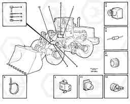 36569 Cable harness for attachment bracket. L180C S/N 2533-SWE, 60465-USA, Volvo Construction Equipment