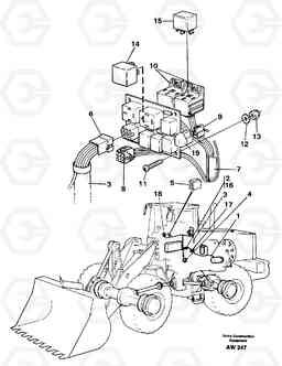 55176 Cable harness for air conditioning. L180C S/N 2533-SWE, 60465-USA, Volvo Construction Equipment