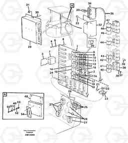 25747 Electrical distribution box L180C S/N 2533-SWE, 60465-USA, Volvo Construction Equipment