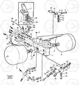 96247 Footbrake valve with connectors L180C S/N 2533-SWE, 60465-USA, Volvo Construction Equipment