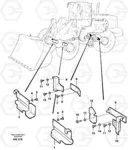 66980 Protection, brake pipes. L180C S/N 2533-SWE, 60465-USA, Volvo Construction Equipment