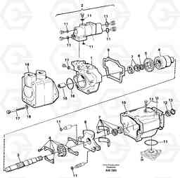 24405 Hydraulic pump L180C S/N 2533-SWE, 60465-USA, Volvo Construction Equipment