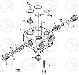 28043 Valve housing L180C S/N 2533-SWE, 60465-USA, Volvo Construction Equipment