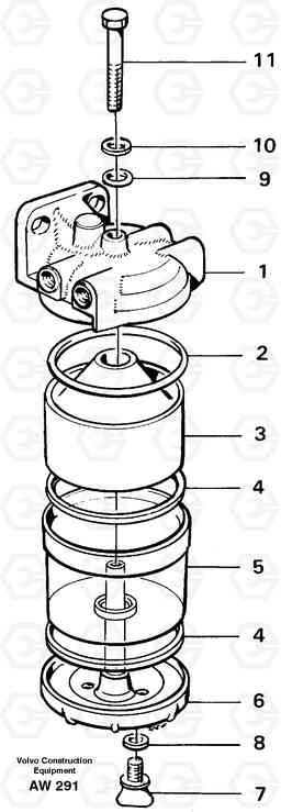 20751 Water separator. L180C S/N 2533-SWE, 60465-USA, Volvo Construction Equipment