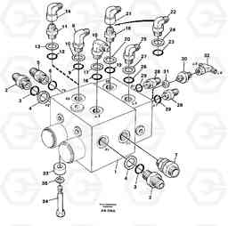 12208 Shift valve with fitting parts L180C S/N 2533-SWE, 60465-USA, Volvo Construction Equipment