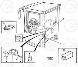 54545 Cable harness, air-suspensioned seat. L180C S/N 2533-SWE, 60465-USA, Volvo Construction Equipment