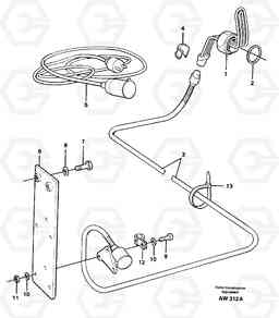 18031 Engine heater. L180C S/N 2533-SWE, 60465-USA, Volvo Construction Equipment