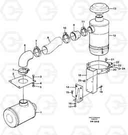 81967 Oil-bath precleaner. L180C S/N 2533-SWE, 60465-USA, Volvo Construction Equipment