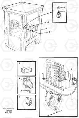 25744 Cable harness for loud tone horn. L180C S/N 2533-SWE, 60465-USA, Volvo Construction Equipment