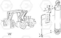 60441 Hydraulic cylinder with clutch body. L180C S/N 2533-SWE, 60465-USA, Volvo Construction Equipment