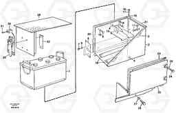 65905 Battery box with fitting parts. L180C S/N 2533-SWE, 60465-USA, Volvo Construction Equipment