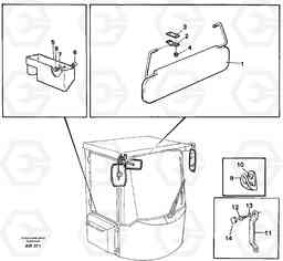 22209 Interior components L180C S/N 2533-SWE, 60465-USA, Volvo Construction Equipment