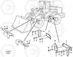 66981 Protection, brake pipes. L180C S/N 2533-SWE, 60465-USA, Volvo Construction Equipment
