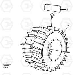 36651 Compaktor wheels. L180C S/N 2533-SWE, 60465-USA, Volvo Construction Equipment