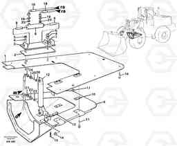 24036 Belly guard, front. L180C S/N 2533-SWE, 60465-USA, Volvo Construction Equipment