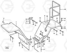 85230 Mud guards L180C S/N 2533-SWE, 60465-USA, Volvo Construction Equipment