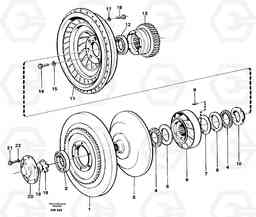 23739 Torque converter. L180C S/N 2533-SWE, 60465-USA, Volvo Construction Equipment