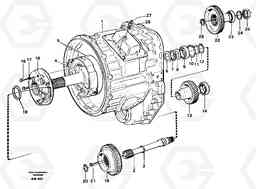 44045 Converter housing, gears and shafts L180C S/N 2533-SWE, 60465-USA, Volvo Construction Equipment