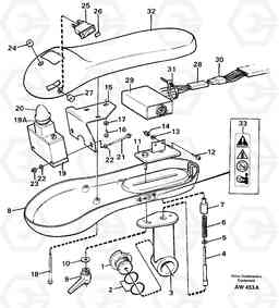 15960 Arm rest. L180C S/N 2533-SWE, 60465-USA, Volvo Construction Equipment