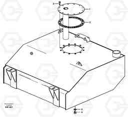 11338 Fuel tank. L180C S/N 2533-SWE, 60465-USA, Volvo Construction Equipment