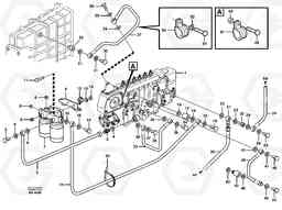 36371 Fuel pipes, injection pump - fuel filter. L180C S/N 2533-SWE, 60465-USA, Volvo Construction Equipment