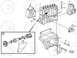 54525 Fuel injection pump with fitting parts L180C S/N 2533-SWE, 60465-USA, Volvo Construction Equipment