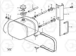 89915 Expansion tank with fitting parts L180C S/N 2533-SWE, 60465-USA, Volvo Construction Equipment