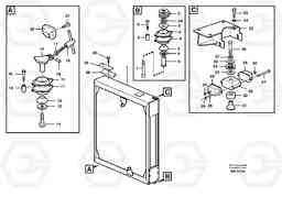 87142 Radiator with fitting parts. L180C S/N 2533-SWE, 60465-USA, Volvo Construction Equipment