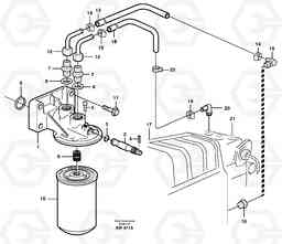 25122 Coolant filter. L180C S/N 2533-SWE, 60465-USA, Volvo Construction Equipment