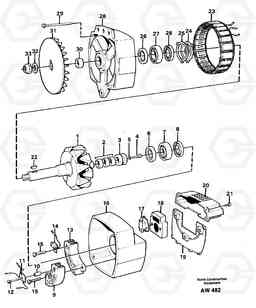 80940 Alternator. L180C S/N 2533-SWE, 60465-USA, Volvo Construction Equipment