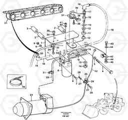 18046 Starter element with fitting parts. L180C S/N 2533-SWE, 60465-USA, Volvo Construction Equipment