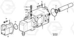 97816 Hydraulic pump with fitting parts. L180C S/N 2533-SWE, 60465-USA, Volvo Construction Equipment