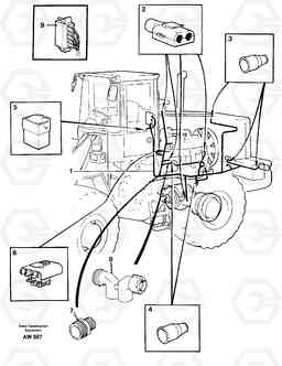 25739 Cable harnesses, rear L180C S/N 2533-SWE, 60465-USA, Volvo Construction Equipment