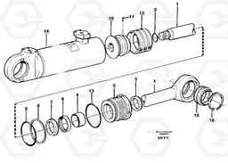 21446 Hydraulic cylinder. L180C S/N 2533-SWE, 60465-USA, Volvo Construction Equipment