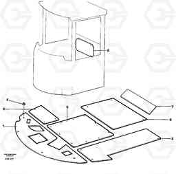 22210 Insulating plates. L180C S/N 2533-SWE, 60465-USA, Volvo Construction Equipment