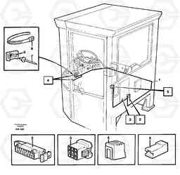 54538 Cable harnesses, cab L180C S/N 2533-SWE, 60465-USA, Volvo Construction Equipment