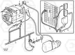 55175 Cable harnesses, alternator, 100A. L180C S/N 2533-SWE, 60465-USA, Volvo Construction Equipment