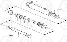 38670 Hydraulic cylinder. VOAC L180C S/N 2533-SWE, 60465-USA, Volvo Construction Equipment