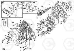 87122 Timing gear casing and gears L330C SER NO 60188-, Volvo Construction Equipment