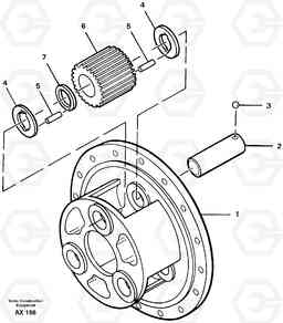 23434 Planet carrier Front / rear L330C SER NO 60188-, Volvo Construction Equipment