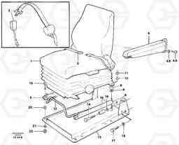 60104 Operator seat with fitting parts L330C SER NO 60188-, Volvo Construction Equipment