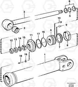 291 Hydraulic cylinder, tilting L330C SER NO 60188-, Volvo Construction Equipment