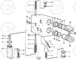 22100 Valve, circuit body and return valve L330C SER NO 60188-, Volvo Construction Equipment