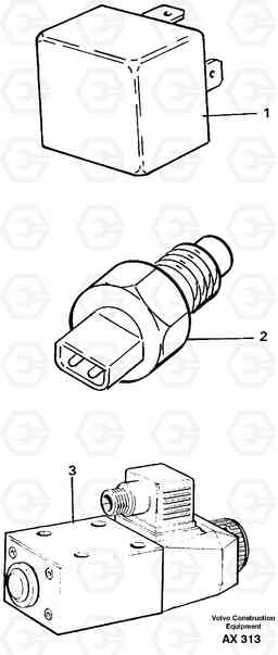 103093 Relays, sensors and solenoid valves Reference list L330C SER NO 60188-, Volvo Construction Equipment