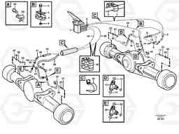 51178 Brake lines, footbrake valve - axles L330C SER NO 60188-, Volvo Construction Equipment